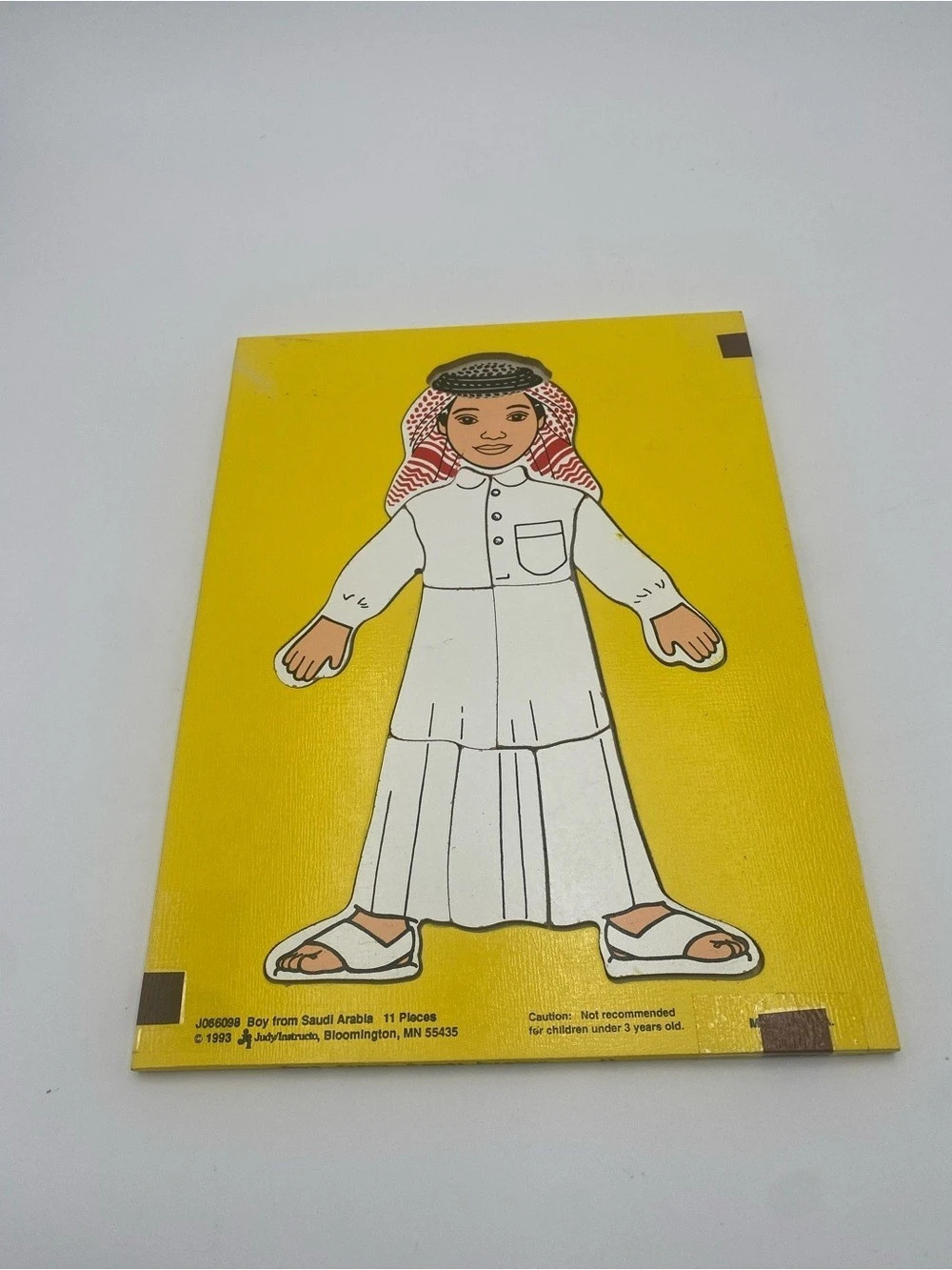 Vintage Judy Instructo Boy from Saudi Arabia Wooden Puzzle